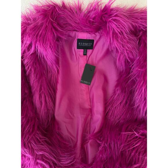 Eloquii Cozy Pink Shag Faux Fur Coat – Size 22/24 (NWT) - Picture 3 of 6
